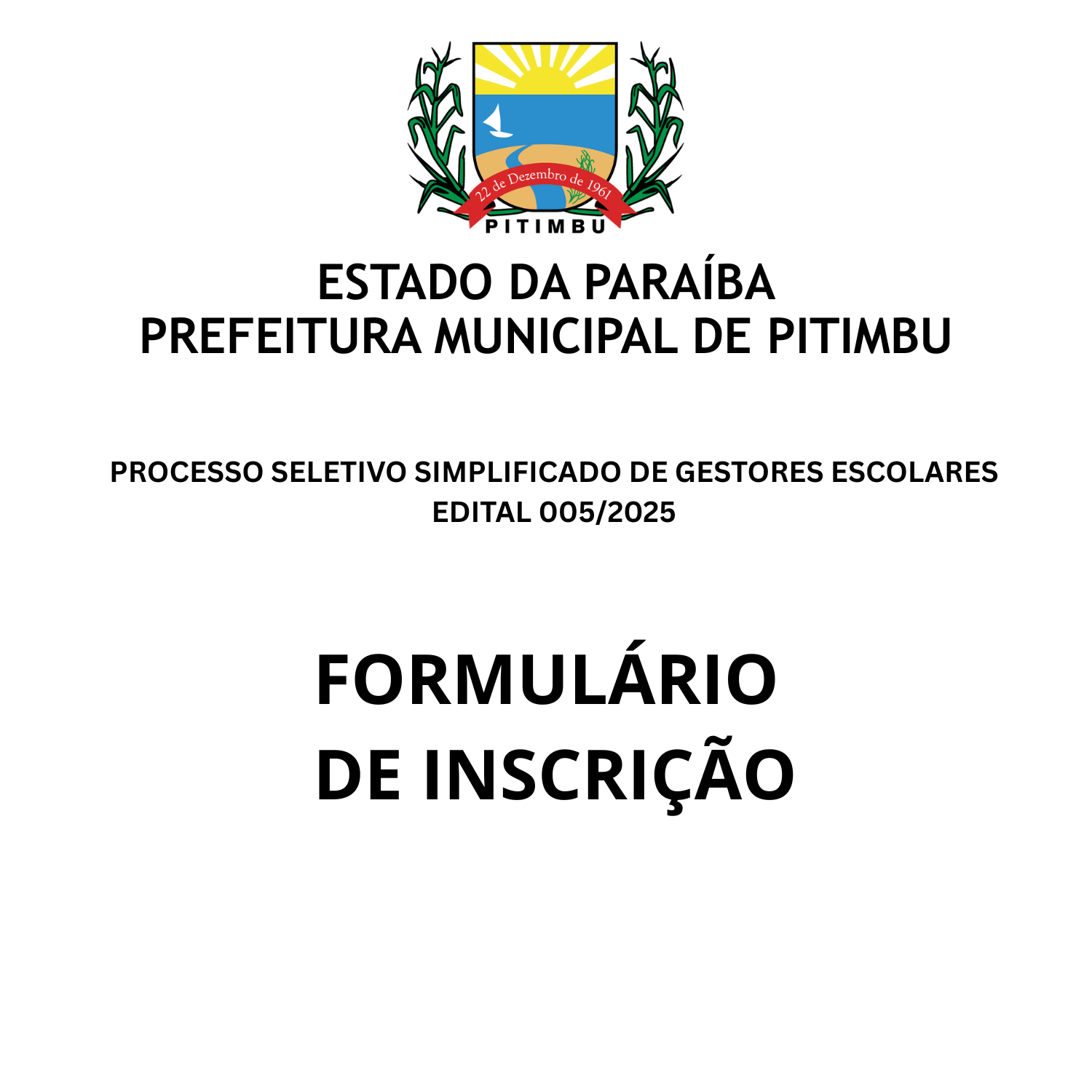 Formulário de Inscrição